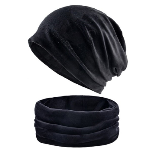 Hatt och halsvärmare set mörkblå