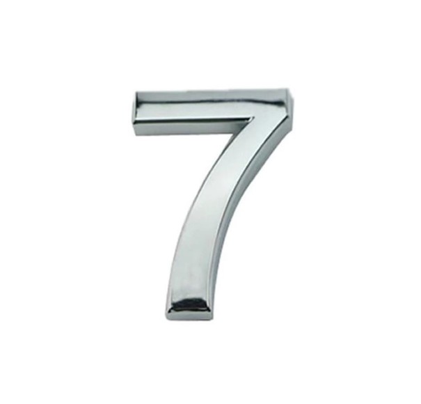 Hausnummer silbern 7