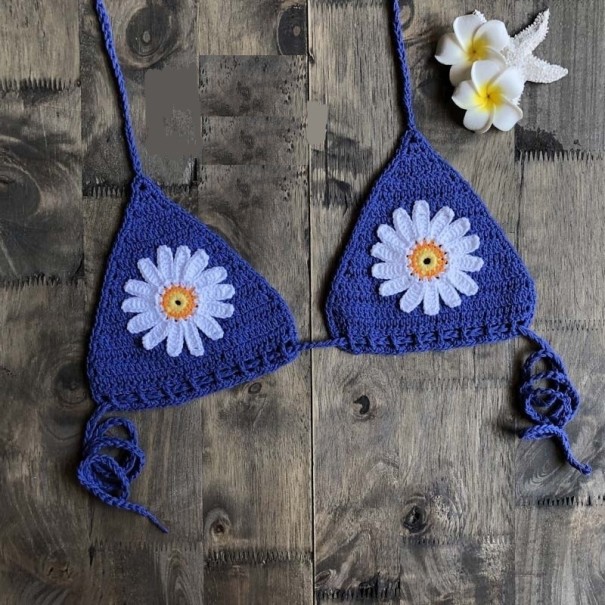 Haut de maillot de bain pour femme P642 bleu