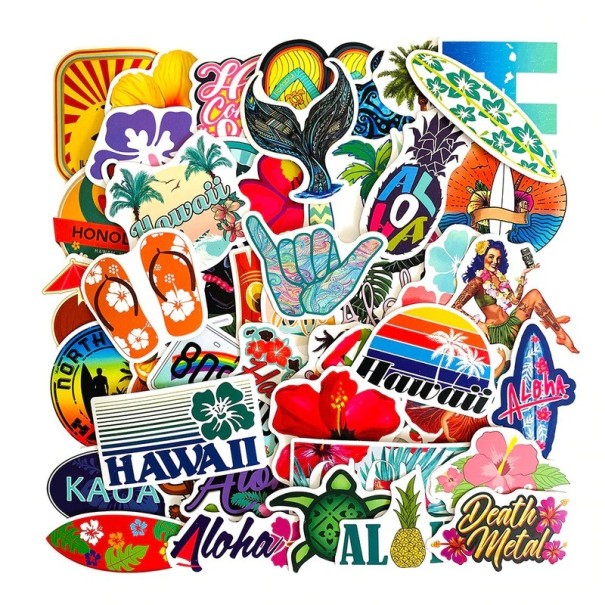 Hawaii Stickers 50 pcs E298 1
