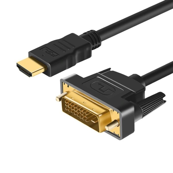 HDMI 1.4 / DVI-D tilslutningskabel M/M 1 m