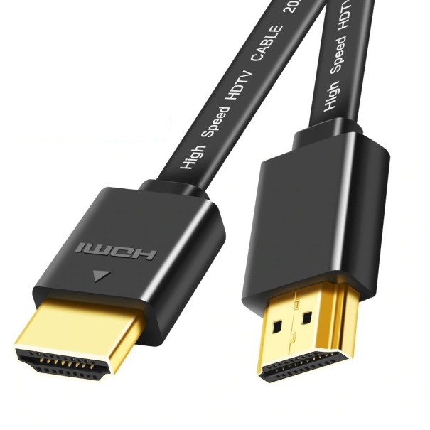 HDMI 1.4 fladt tilslutningskabel M/M K961 1 m