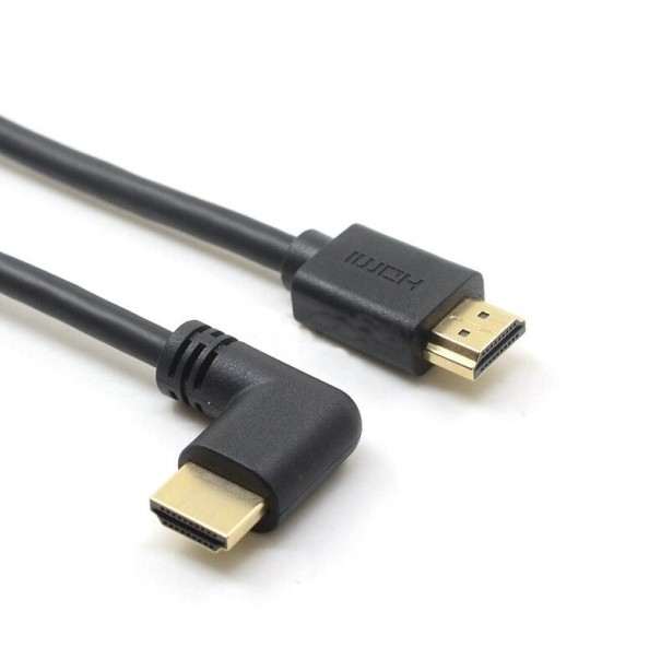 HDMI 2.0 hajlított összekötő kábel M/M 15 cm 2