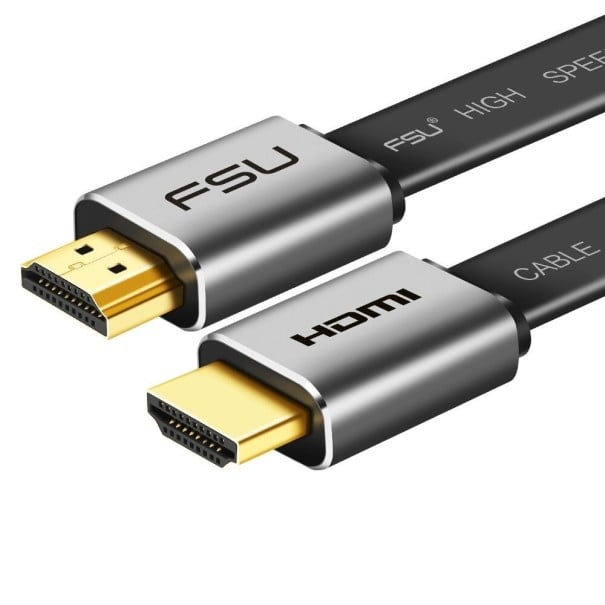 HDMI 2.0 litteä liitäntäkaapeli M/M 1,5 m