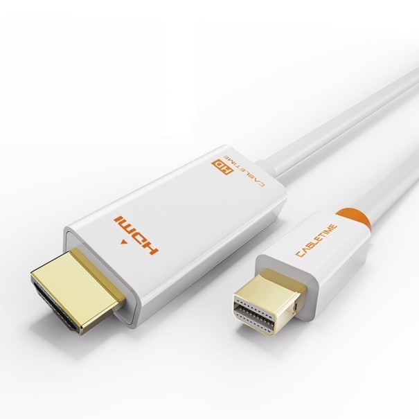 HDMI 2.0 / Mini DisplayPort csatlakozó kábel fehér 1 m