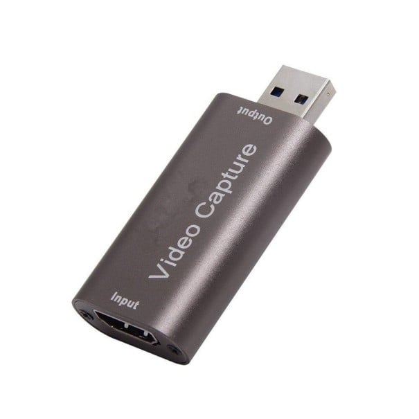 HDMI-opnamekaart naar USB 3.0 voor video-opname op de computer HDMI-ingang tot 4K Compacte afmetingen 6,4 x 2,8 x 1,3 cm Grijze behuizing 1