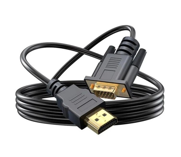 HDMI til VGA-adapter 1,8 m konverter digital til analog signaladapter til skærm projektor bærbar pc full HD plug &amp; play-kabel 1