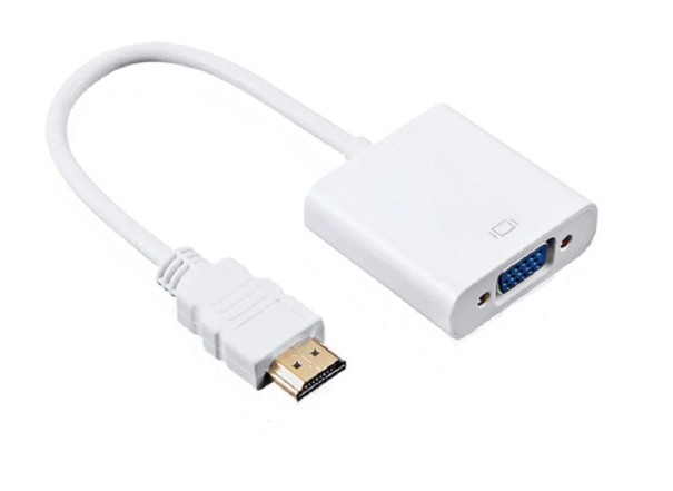 HDMI til VGA-adapter med lydudgang hvid