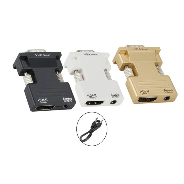 HDMI till VGA-adapter med ljudkabel