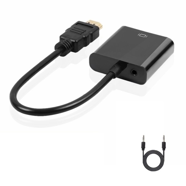 HDMI till VGA-adapter med ljudutgång