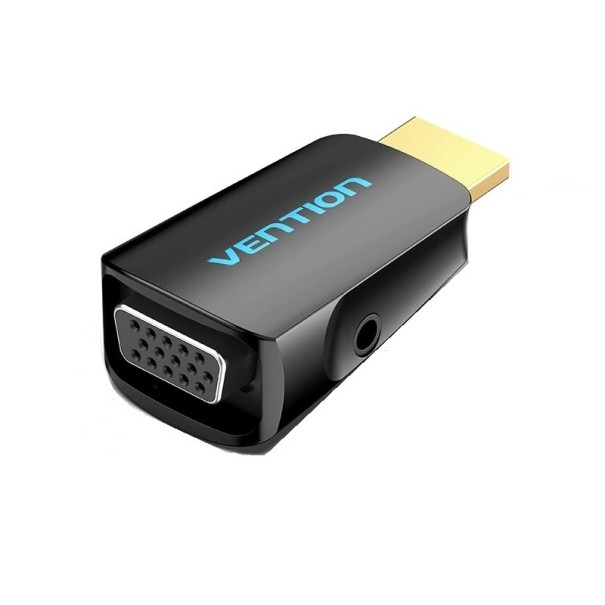 HDMI to VGA Adapter for Connecting a Monitor or Projector Audio Output 3.5 mm Jack HDMI 1.4 Male and VGA Female Resolution 1080p 1
