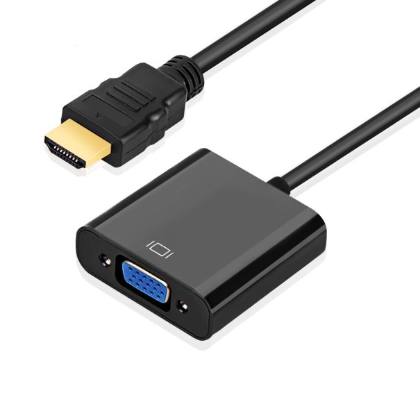 HDMI-VGA átalakító audio kimenettel fekete