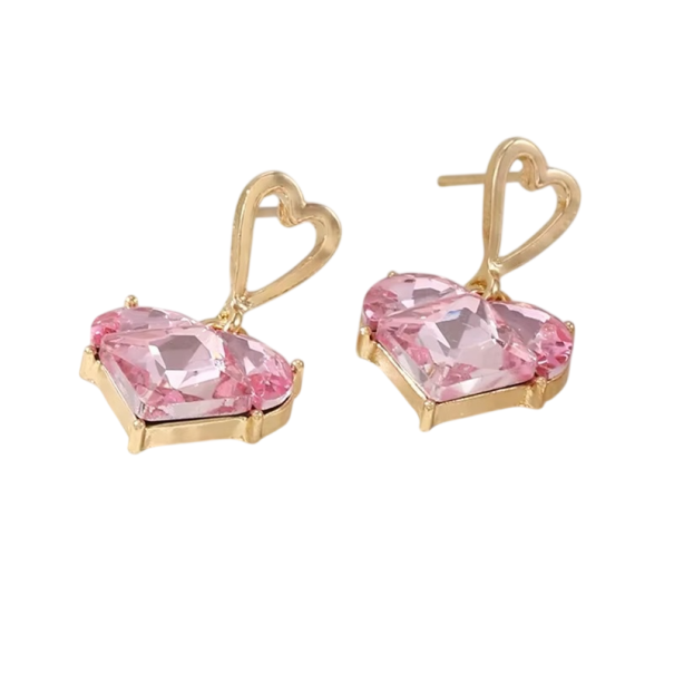 Heart Earrings in Stainless Steel and Zinc Alloy Elegant Y2K Party Jewellery for Women Exclusive Fashion Accessory 1