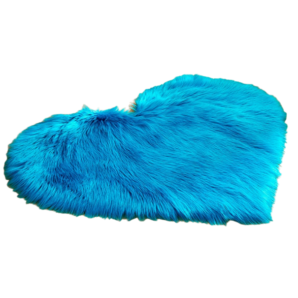 Heart Shaped Rug 70x90 cm blue