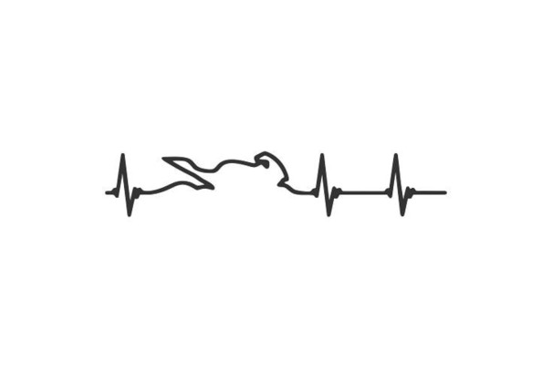 Heartbeat bildekal B476