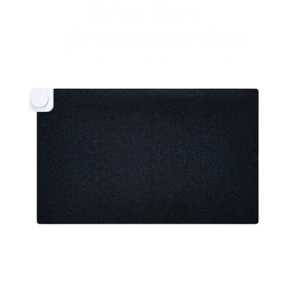 Heated Mouse and Keyboard Mat 60 x 36 cm Intelligent Electric Heating Switch on the Left Side For Office Desk black