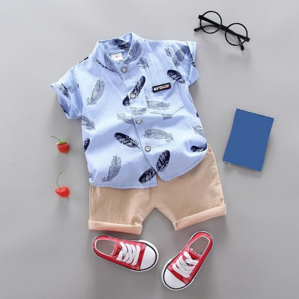 Hemd und Shorts für Jungen L1360 hellblau 4