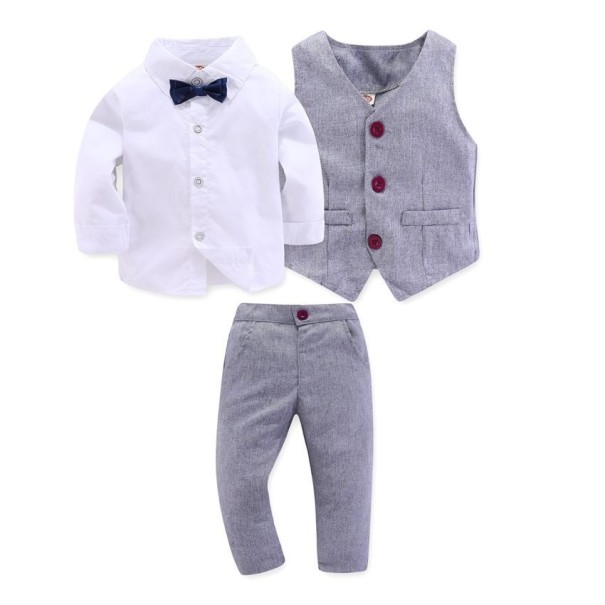 Hemd, Weste und Hose für Jungen L1568 weiß 5