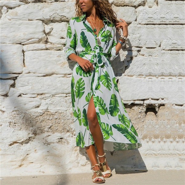 Hemdblusenkleid mit Blumendruck M 2