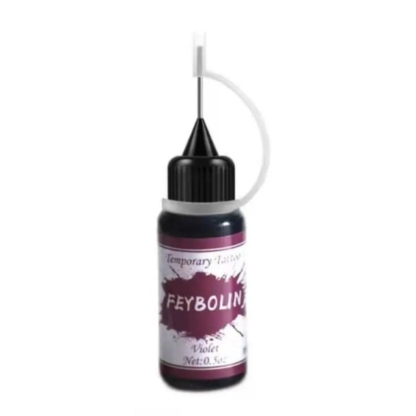 Henna midlertidig tatoveringsblæk 15ml naturlig hennapasta kropstatoveringsmaling nem påføring langvarige designs mehndi kunst lilla