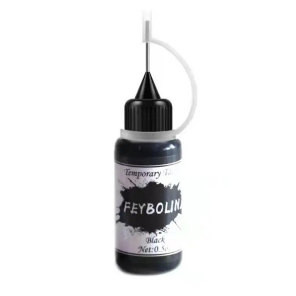 Henna midlertidig tatoveringsblæk 15ml naturlig hennapasta kropstatoveringsmaling nem påføring langvarige designs mehndi kunst sort