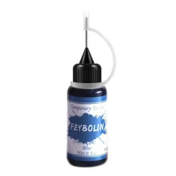 Henna Tymczasowy Tusz do Tatuażu 15ml Naturalna Henna Pasta Farba Do Tatuażu Ciała Łatwa Aplikacja Długotrwałe Wzory Sztuka Mehndi niebieski