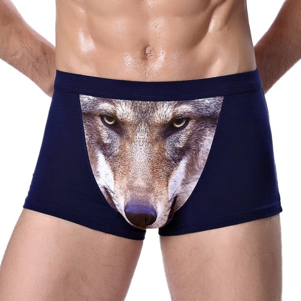Heren boxershort met wolf J2638 blauw L
