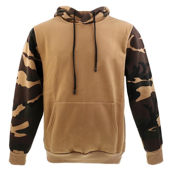 Heren camouflage sweatshirt lichtbruin XXL