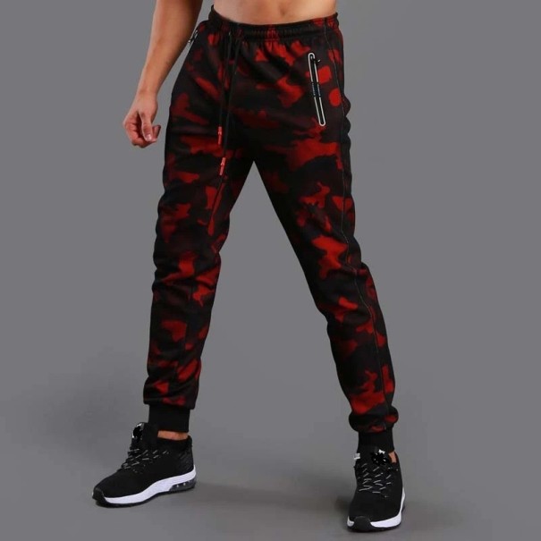 Heren camouflagebroek F1452 rood L
