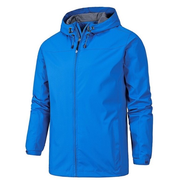 Heren capuchonjack S67 blauw L
