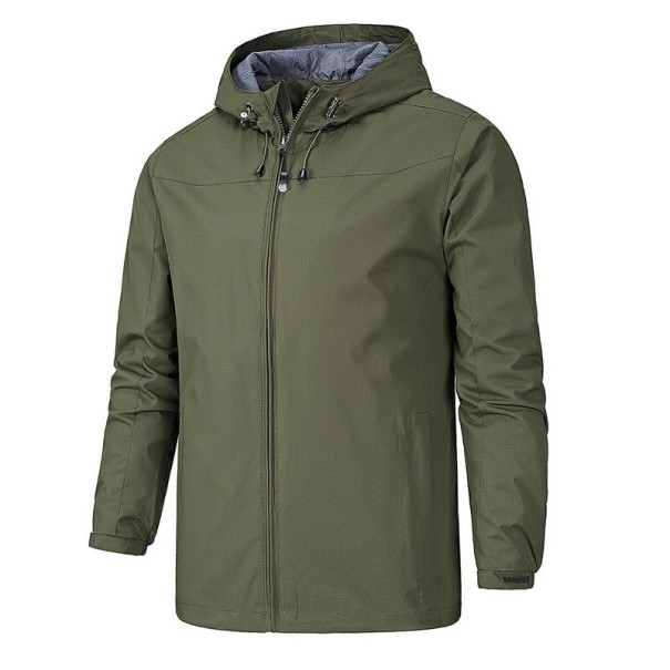 Heren capuchonjack S67 legergroen L