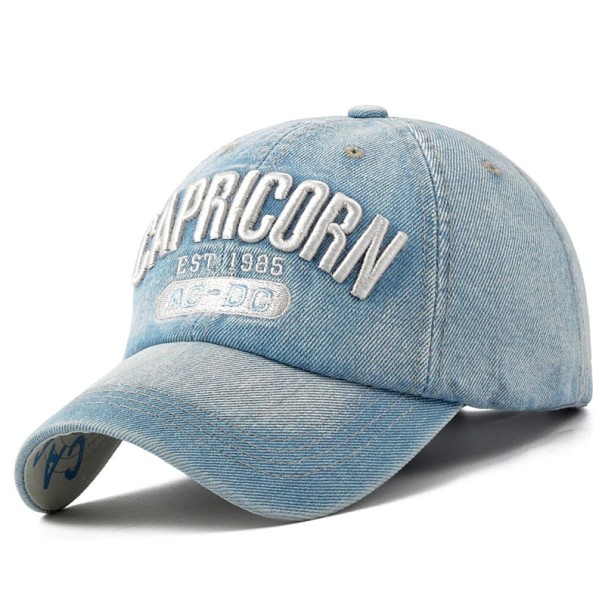 Heren denim pet lichtblauw
