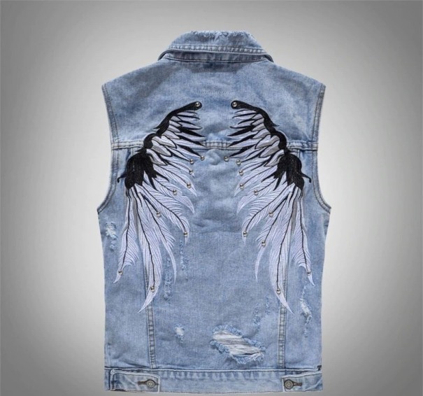Heren denim vest A3011