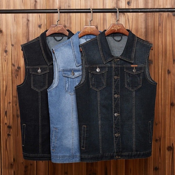 Heren denim vest S93