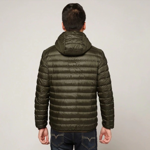 Heren donsjack legergroen XL 1