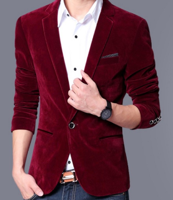 Heren formeel jasje J2734 rood XXS