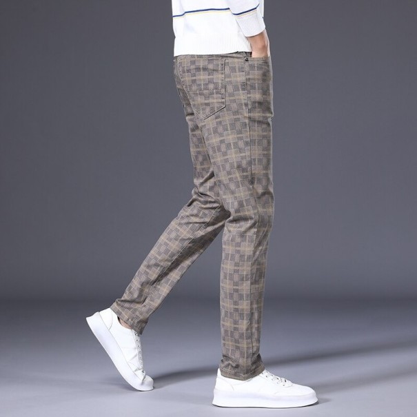Heren geruite broek F1464