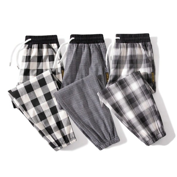 Heren geruite broek F1538