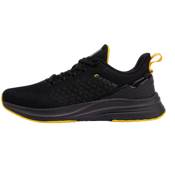 Heren hardloopschoenen antislipzool heren sneakers voor sport ademend zacht V235 zwart 46