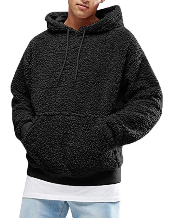 Heren harige sweatshirt F11 zwart XL