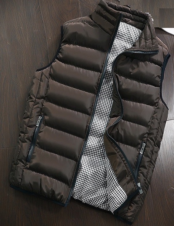 Heren herfstvest bruin S