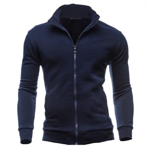 Heren hoodie met rits F12 donkerblauw M