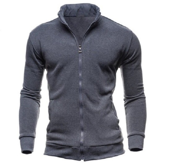 Heren hoodie met rits F12 donkergrijs XXL