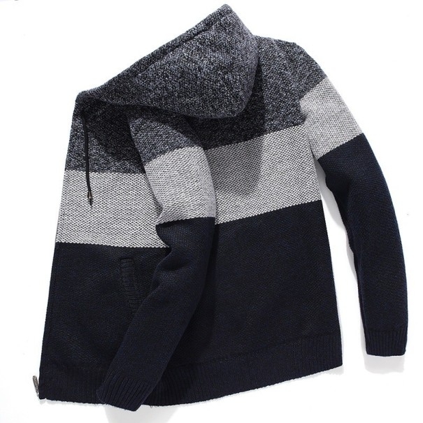 Heren hoodie met rits F192 donkergrijs XS