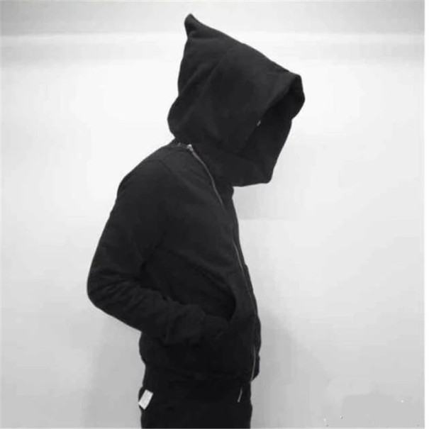 Heren hoodie met rits F89