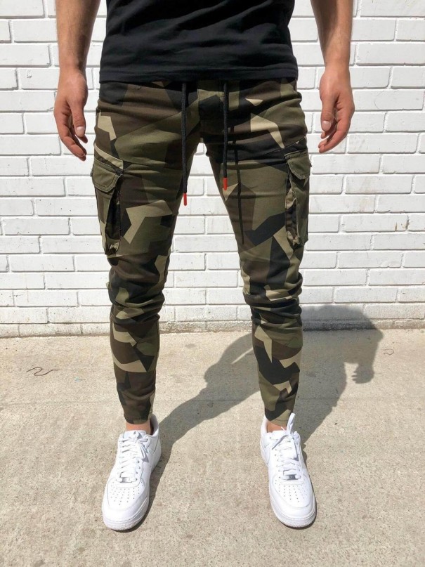 Heren joggingbroek F1380 legergroen S