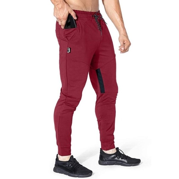Heren joggingbroek F1419 wijnrood L