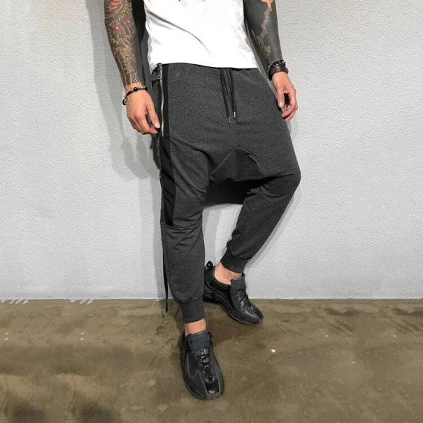 Heren joggingbroek F1739 donkergrijs XS