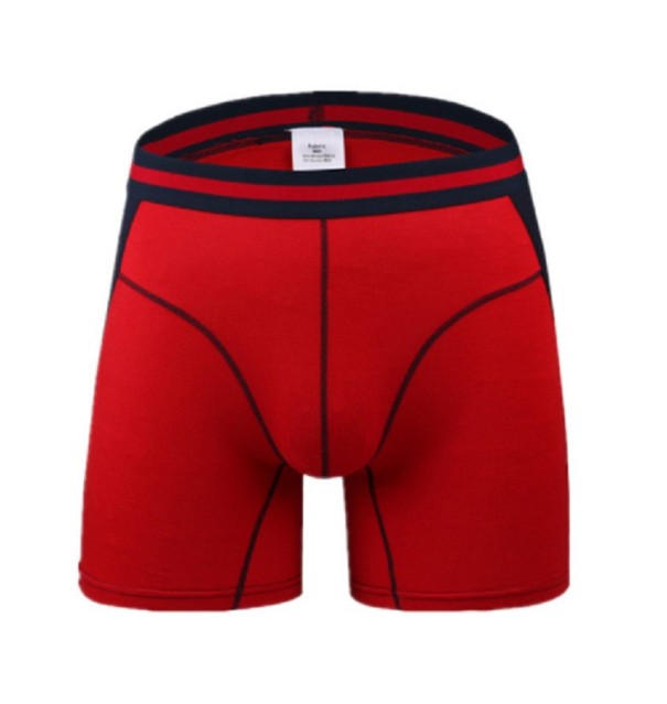 Heren lange boxershorts B2 rood M