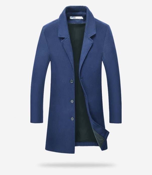 Heren lange winterjas J3062